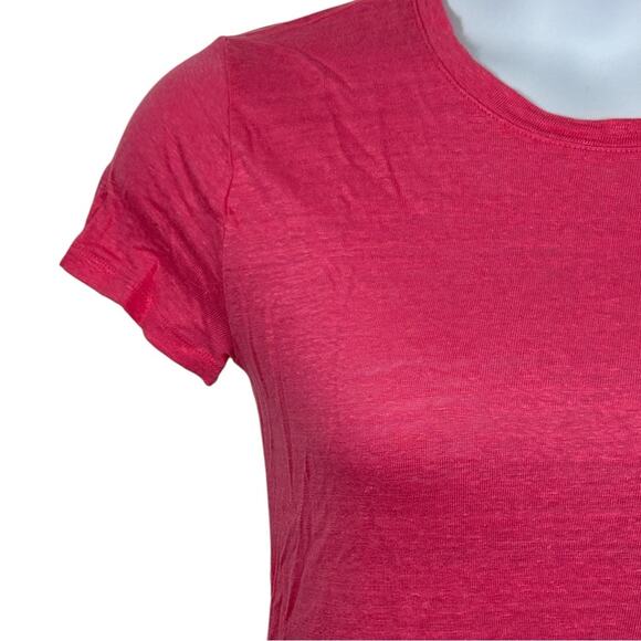 J. Crew Relaxed Linen T-Shirt Neon Flamingo Size XS - Picture 4 of 12